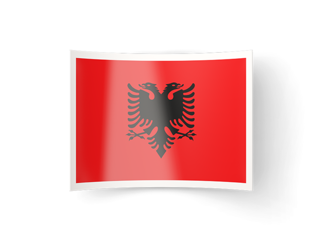 Изогнутая иконка. Скачать флаг. Албания