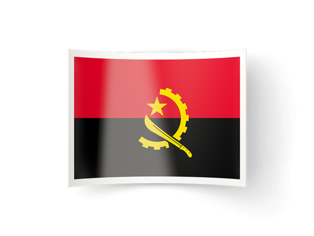 Изогнутая иконка. Скачать флаг. Ангола