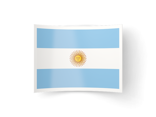 Изогнутая иконка. Скачать флаг. Аргентина
