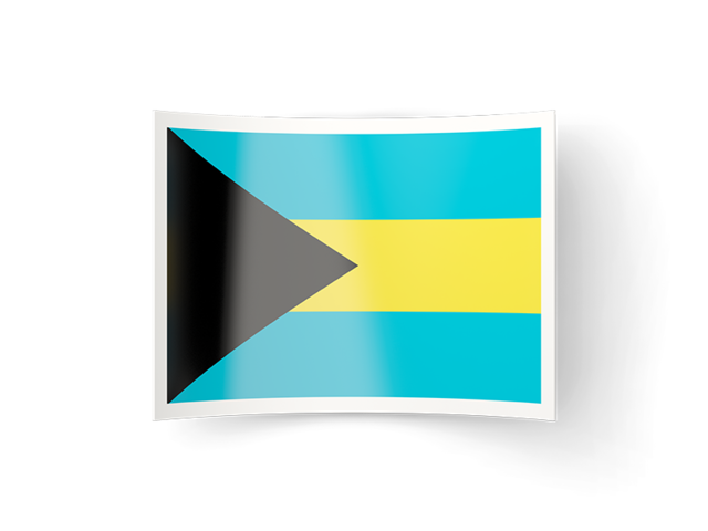 Изогнутая иконка. Скачать флаг. Багамские Острова