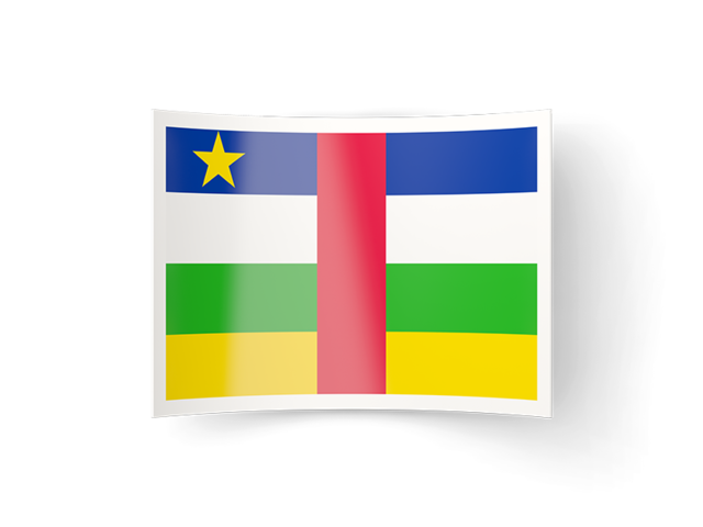 Изогнутая иконка. Скачать флаг. Центральноафриканская Республика