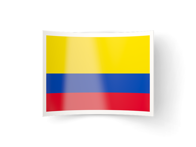 Изогнутая иконка. Скачать флаг. Колумбия