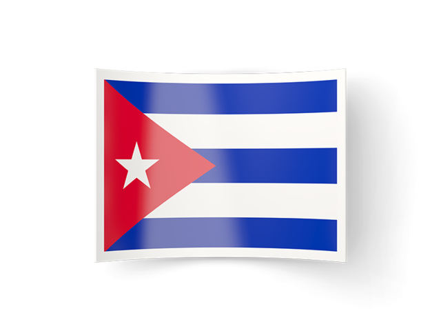 Изогнутая иконка. Скачать флаг. Куба