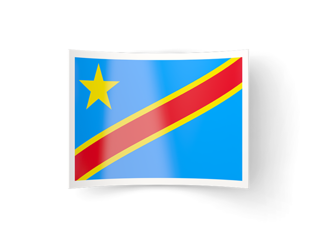 Bent icon. Download flag icon of Democratic Republic of the Congo at PNG format