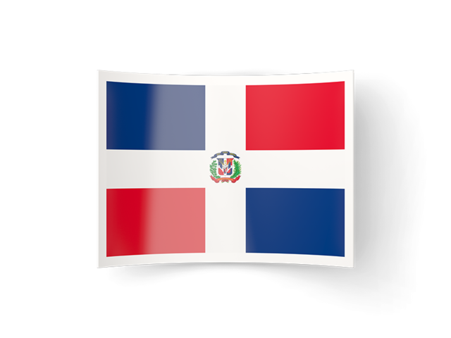 Изогнутая иконка. Скачать флаг. Доминиканская Республика