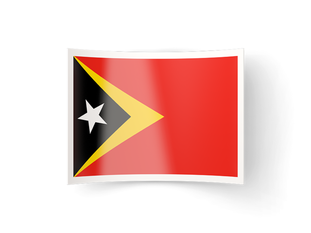 Изогнутая иконка. Скачать флаг. Восточный Тимор