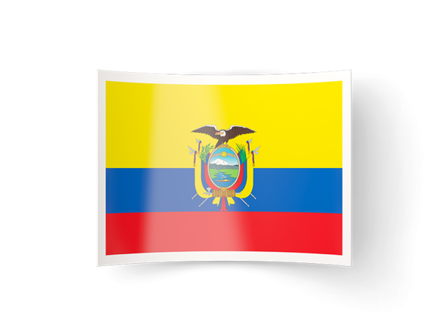 Изогнутая иконка. Скачать флаг. Эквадор
