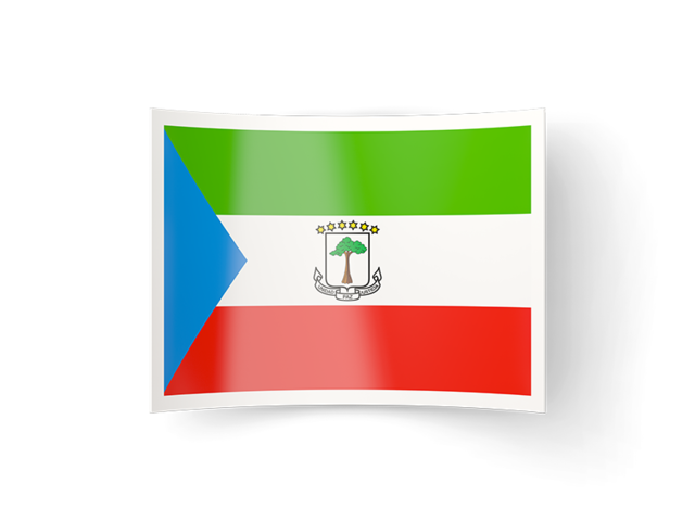 Изогнутая иконка. Скачать флаг. Экваториальная Гвинея