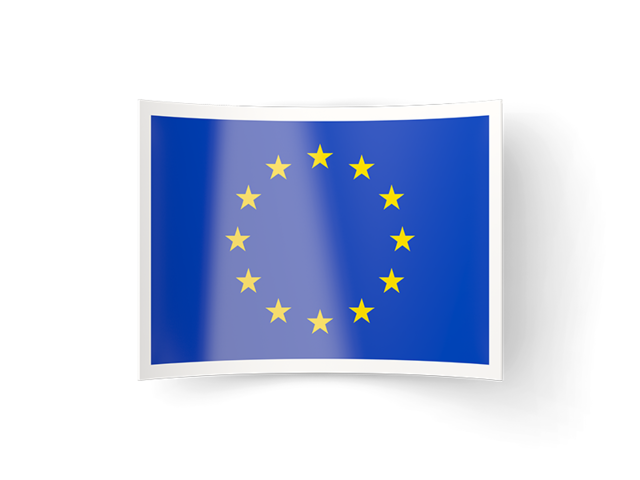 Изогнутая иконка. Скачать флаг. Европейский союз