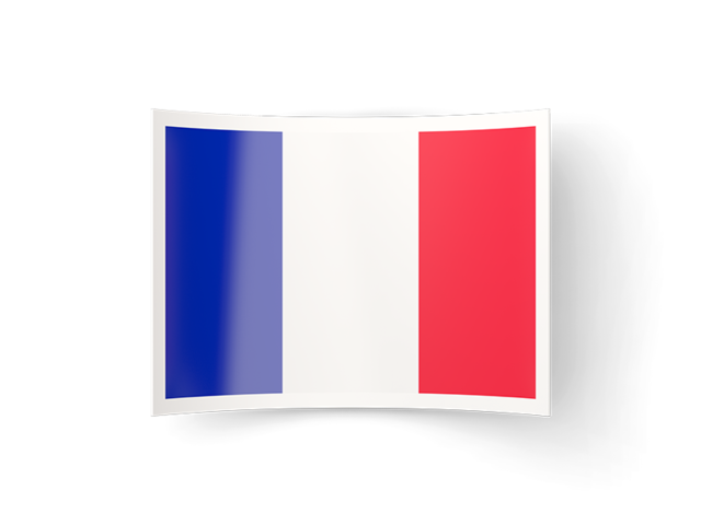 Изогнутая иконка. Скачать флаг. Франция