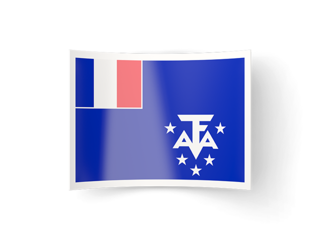 Изогнутая иконка. Скачать флаг. Французские Южные и Антарктические территории