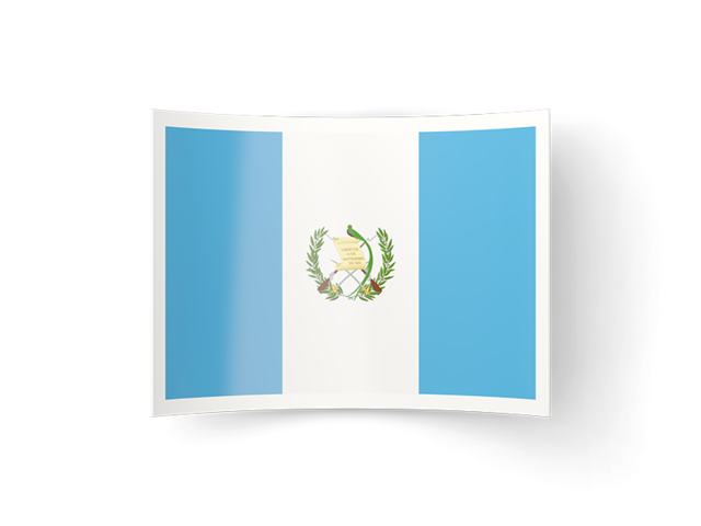 Изогнутая иконка. Скачать флаг. Гватемала
