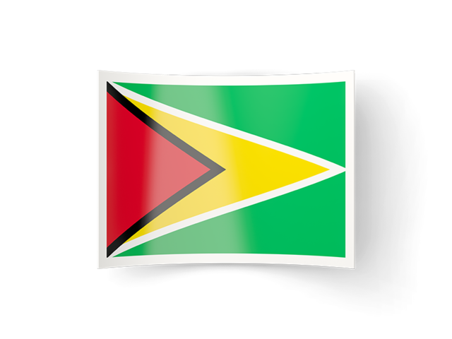 Изогнутая иконка. Скачать флаг. Гайана