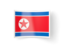 Северная Корея. Изогнутая иконка. Скачать иллюстрацию.