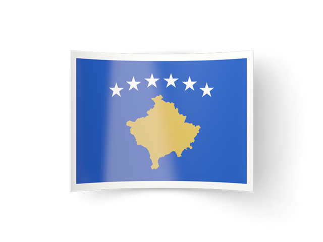 Изогнутая иконка. Скачать флаг. Косово