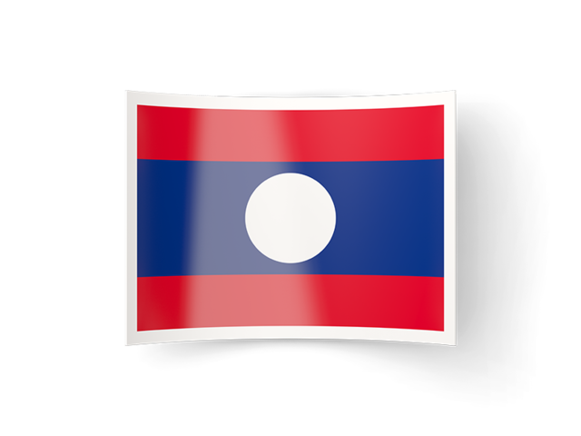 Изогнутая иконка. Скачать флаг. Лаос