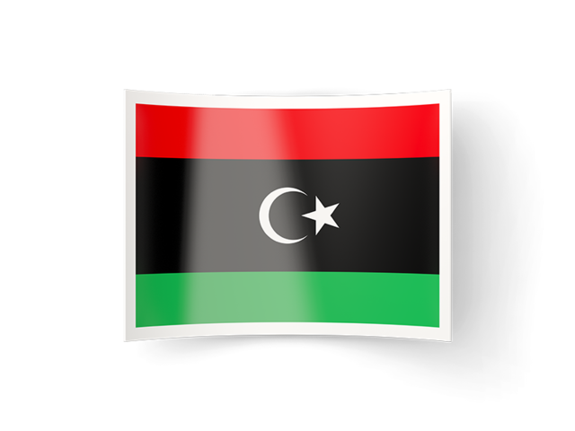 Изогнутая иконка. Скачать флаг. Ливия