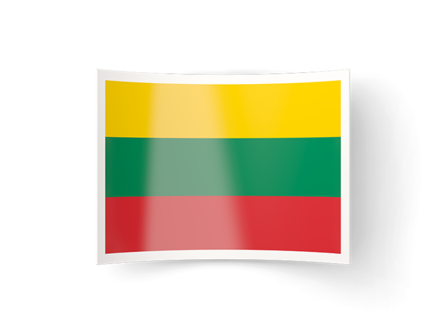 Изогнутая иконка. Скачать флаг. Литва