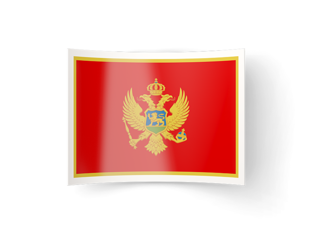 Изогнутая иконка. Скачать флаг. Черногория