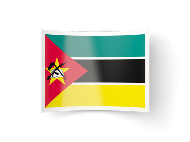 Bent icon. Download flag icon of Mozambique at PNG format