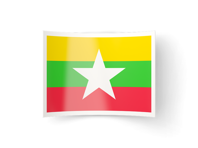 Bent icon. Download flag icon of Myanmar at PNG format