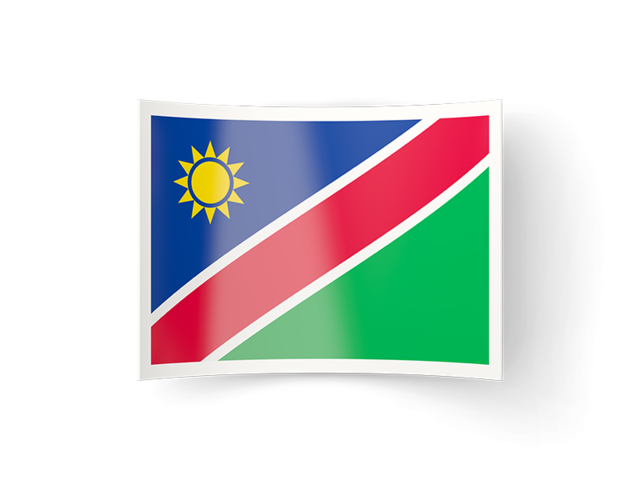 Изогнутая иконка. Скачать флаг. Намибия