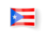 Пуэрто-Рико. Изогнутая иконка. Скачать иллюстрацию.