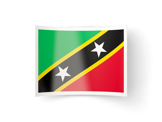Изогнутая иконка. Скачать флаг. Сент-Китс и Невис
