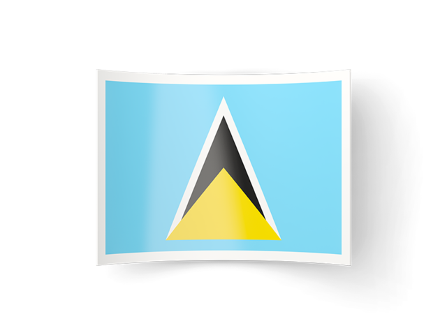 Bent icon. Download flag icon of Saint Lucia at PNG format