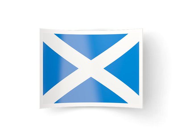Изогнутая иконка. Скачать флаг. Шотландия