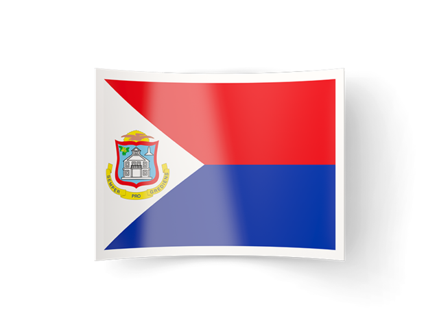 Bent icon. Illustration of flag of Sint Maarten