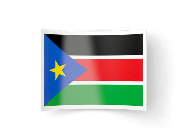 Изогнутая иконка. Скачать флаг. Южный Судан