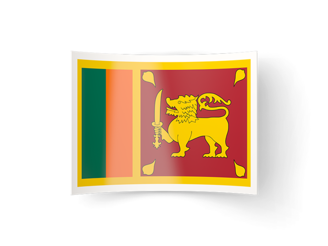 Изогнутая иконка. Скачать флаг. Шри-Ланка