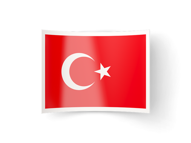 Bent icon. Illustration of flag of Turkey