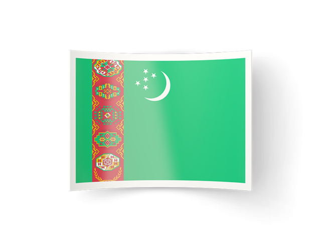 Bent icon. Download flag icon of Turkmenistan at PNG format