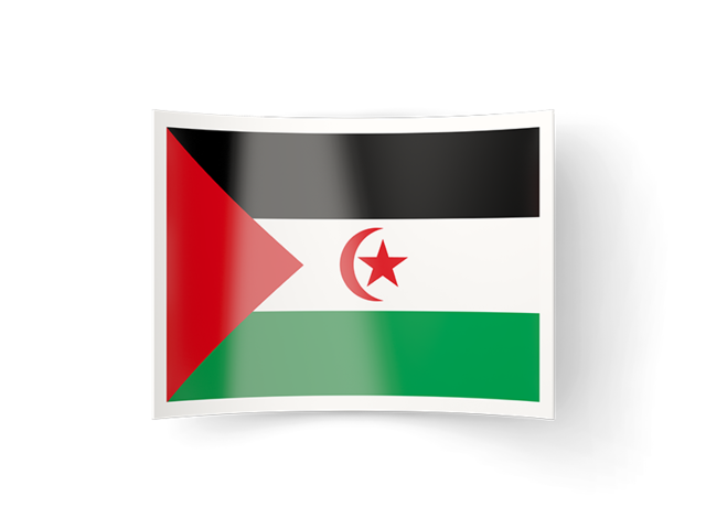 Изогнутая иконка. Скачать флаг. Западная Сахара