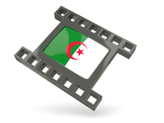 Black movie icon. Download flag icon of Algeria at PNG format