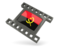 Angola. Black movie icon. Download icon.