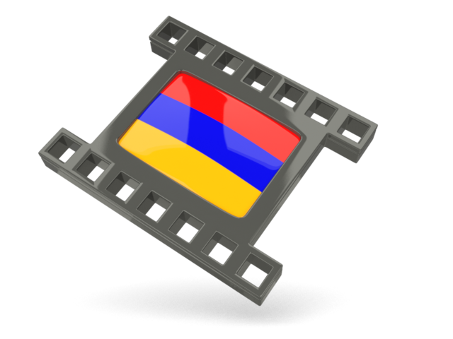 Black movie icon. Download flag icon of Armenia at PNG format