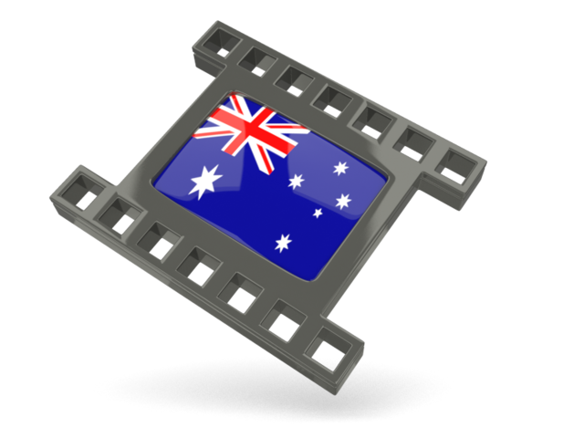 Black movie icon. Download flag icon of Australia at PNG format