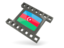Azerbaijan. Black movie icon. Download icon.