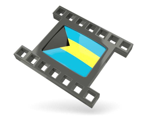 Черная кино-иконка. Скачать флаг. Багамские Острова