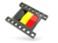 Belgium. Black movie icon. Download icon.