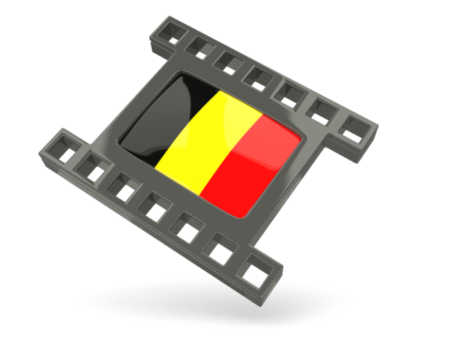 Black movie icon. Download flag icon of Belgium at PNG format