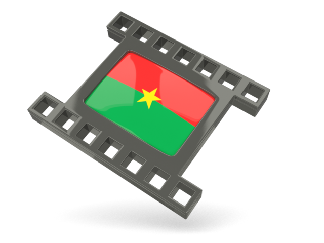 Black movie icon. Download flag icon of Burkina Faso at PNG format