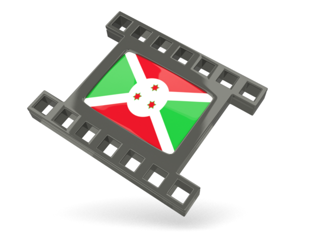 Black movie icon. Download flag icon of Burundi at PNG format