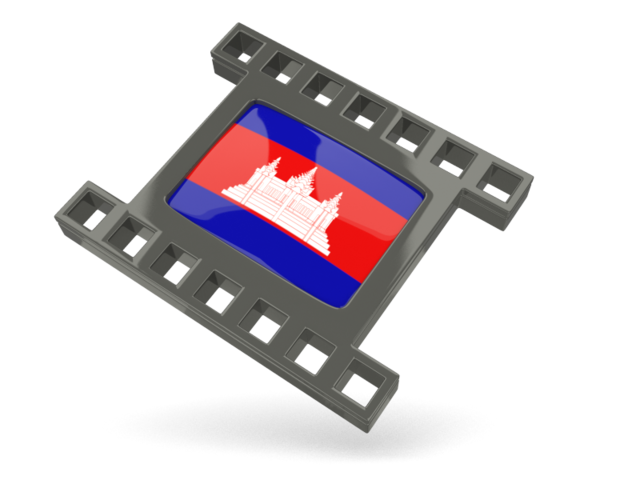 Black movie icon. Download flag icon of Cambodia at PNG format