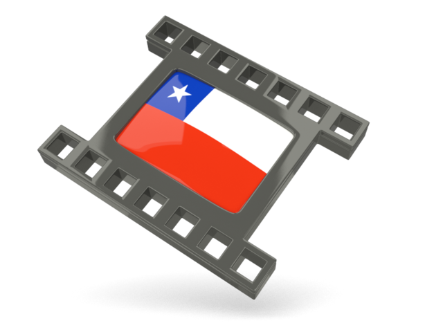 Black movie icon. Download flag icon of Chile at PNG format