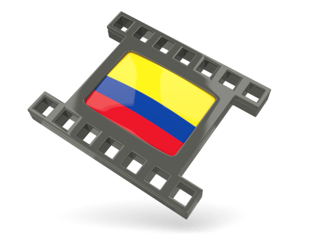 Black movie icon. Download flag icon of Colombia at PNG format