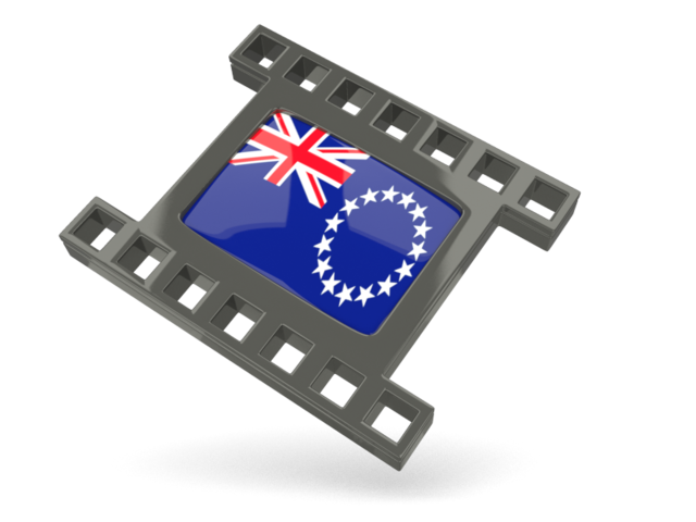 Black movie icon. Download flag icon of Cook Islands at PNG format
